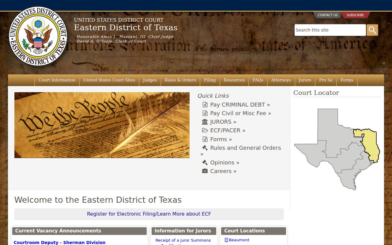 Houston County criminal case Eastern District of Texas records