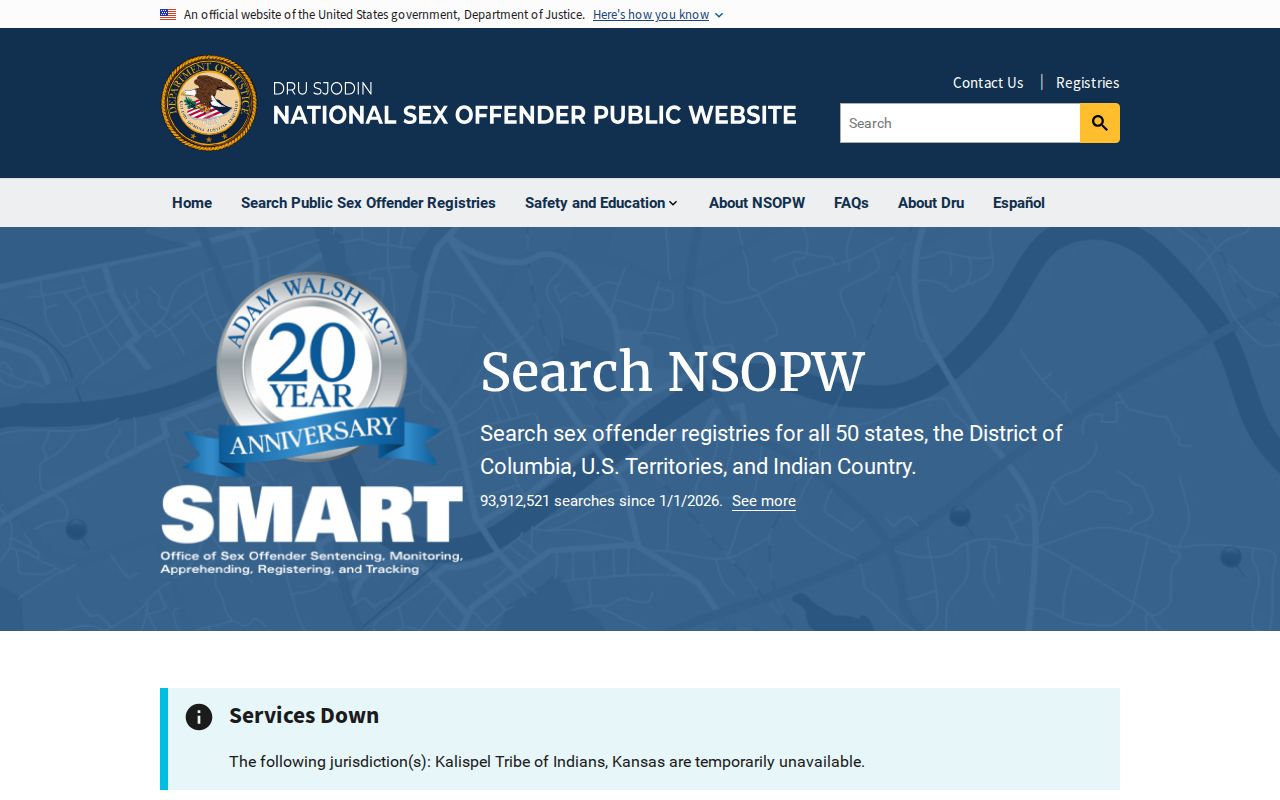 Houston County sex offender search using the National Sex Offender Public Website